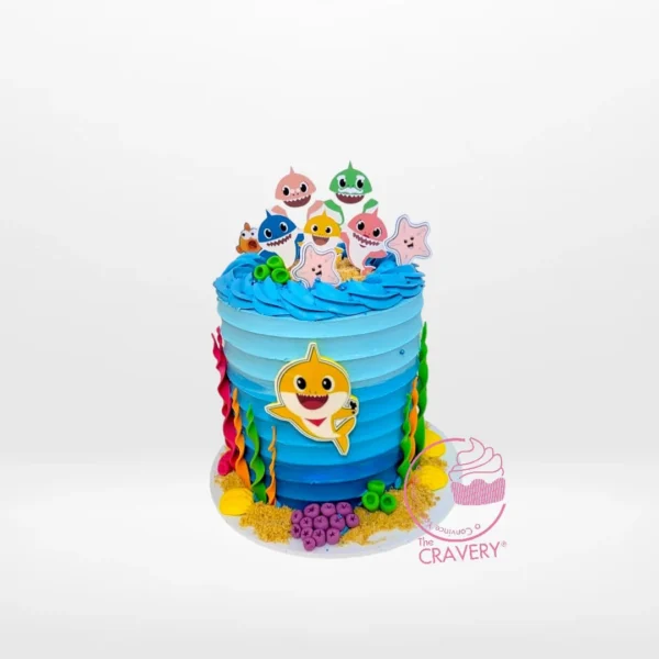 Babyshark Waves Cake from Cravery’s best cake shop Birmingham