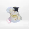 Best Graduation Cake with non-edible flowers