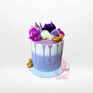Birthday Cake for Mother – Elegant cake for Mother’s birthday in Birmingham. Birthday Cake for Mother – A beautiful birthday cake for mothers, adorned with non-edible flowers, perfect for celebrations in Birmingham.