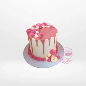Birthday Cake in Pink from Cravery the Best Bakery Birmingham – A sophisticated cake for any celebration.