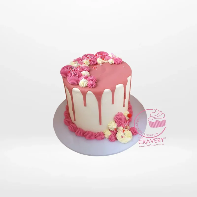 Order Birthday Cake in Pink from Cravery the Best Bakery Birmingham – The perfect elegant cake for your special occasion. Birthday Cake in Pink from Cravery the Best Bakery Birmingham – A sophisticated cake for any celebration.