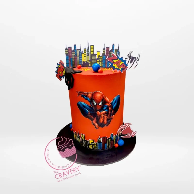 Birthday Cake of Spiderman – Custom superhero cake for Marvel celebrations in Birmingham. Birthday Cake of Spiderman – A superhero cake with Spider-Man design, available at our best bakery Birmingham.
