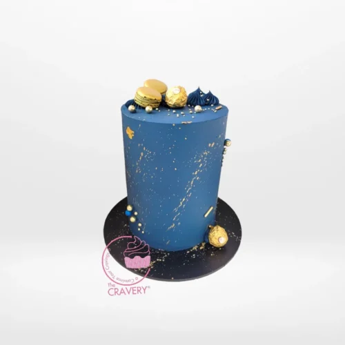Blue Colour Birthday Cake from Cravery’s cake makers Birmingham