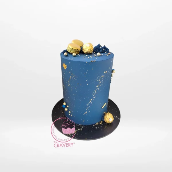 Blue Colour Birthday Cake from Cravery’s cake makers Birmingham