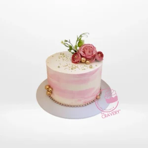Order a Blush Pink Cake from Cravery cakes delivered Birmingham service to elevate your celebration with elegance and flavour. Blush Pink Cake from Cravery cakes delivered Birmingham service – A sophisticated and delightful celebration cake.