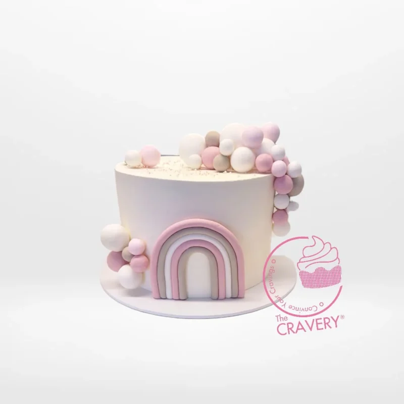 Cake with a Rainbow – Colorful birthday cake from cake Birmingham. Cake with a Rainbow – Custom rainbow cake available at cake Birmingham.