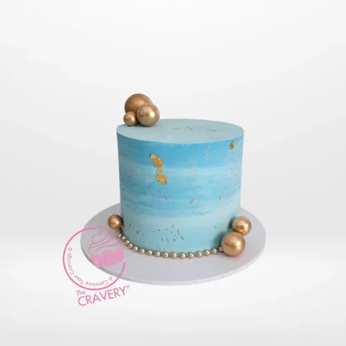Cake with Blue from Cravery's cake Birmingham collections – A serene centerpiece for your special occasion.