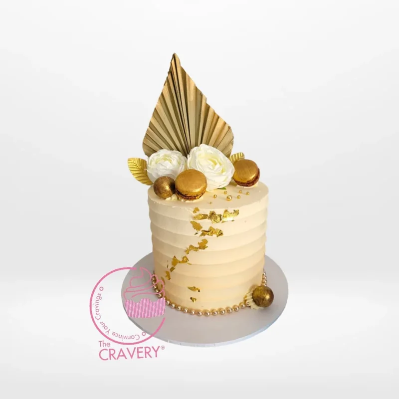 Order a Cake with Macrons from Cravery's birthday cake delivery Birmingham offerings for a sweet and sophisticated celebration. Cake with Macrons from Cravery's birthday cake delivery Birmingham offerings – A delightful treat adorned with colourful macarons.