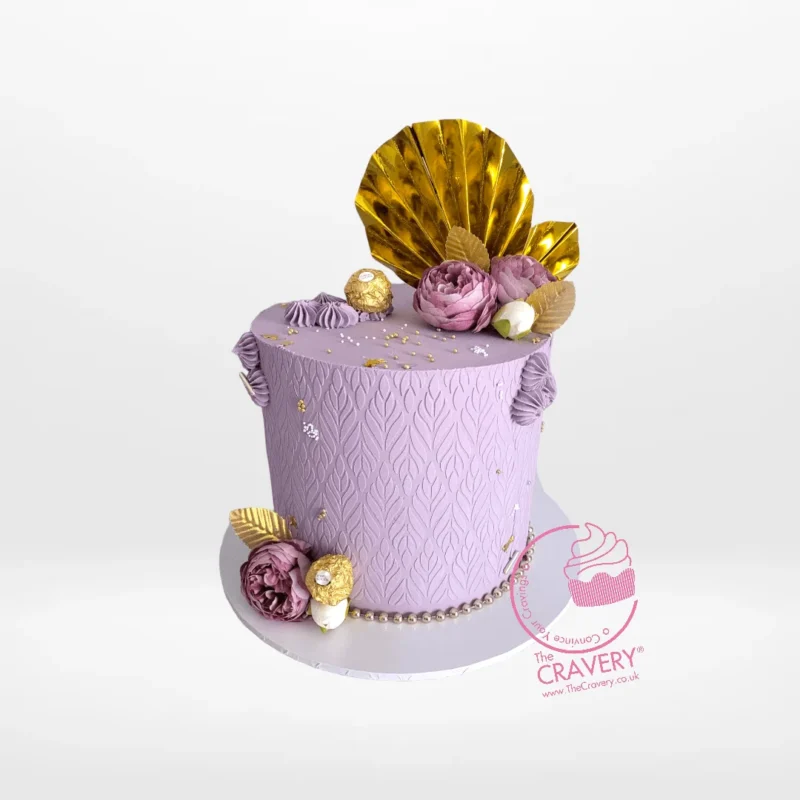 Order Cake with Stencil from Cravery's Cake Shop Birmingham for a unique and elegant celebration experience. Cake with Stencil from Cravery's Cake Shop Birmingham. A beautifully decorated cake perfect for sophisticated celebrations.