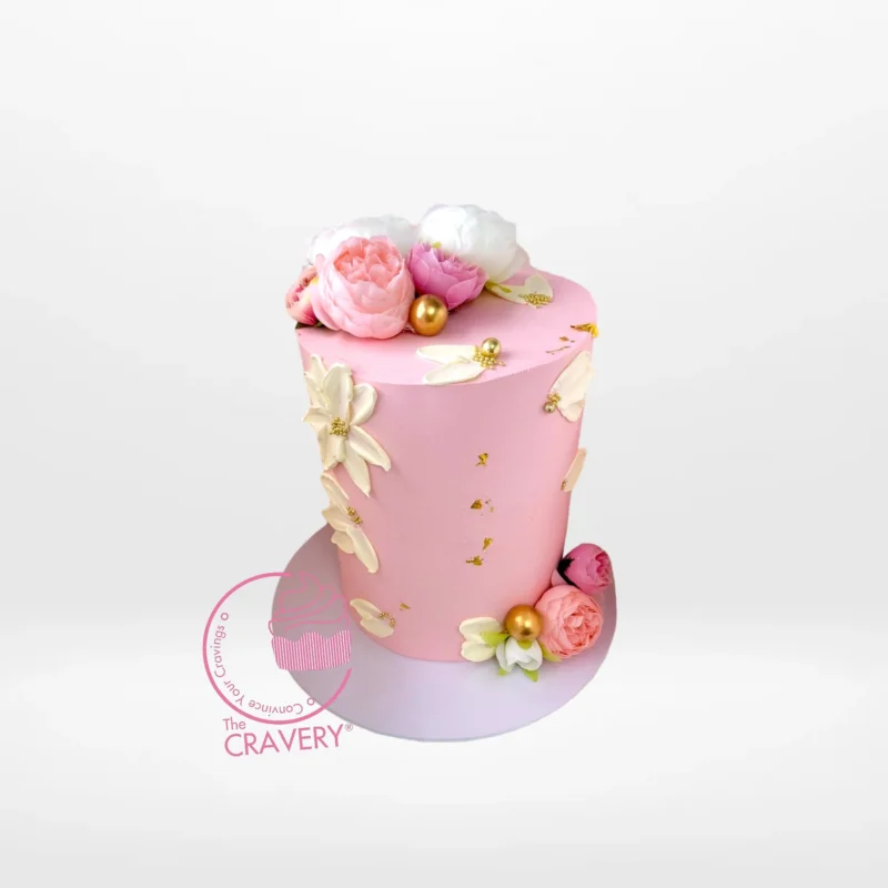 Bday Cake for Women, The Cravery Birthday Cakes Birmingham Bday Cake for Women by The Cravery, elegant floral birthday cake handcrafted in Birmingham.