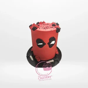 Deadpool Cake, The Cravery Cake Shop Solihull Deadpool Cake by The Cravery, handcrafted Marvel-themed cake available from our cake shop in Solihull.
