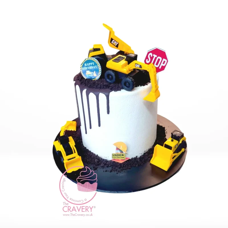 Digger Birthday Cake – Construction-themed cake for birthdays in Birmingham. Digger Birthday Cake – A fun construction-themed cake with edible diggers and toy vehicles, ideal for birthdays in Birmingham.