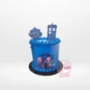 Dr Who Cake – A Doctor Who-themed cake featuring the TARDIS and Daleks, perfect for celebrations in Solihull.