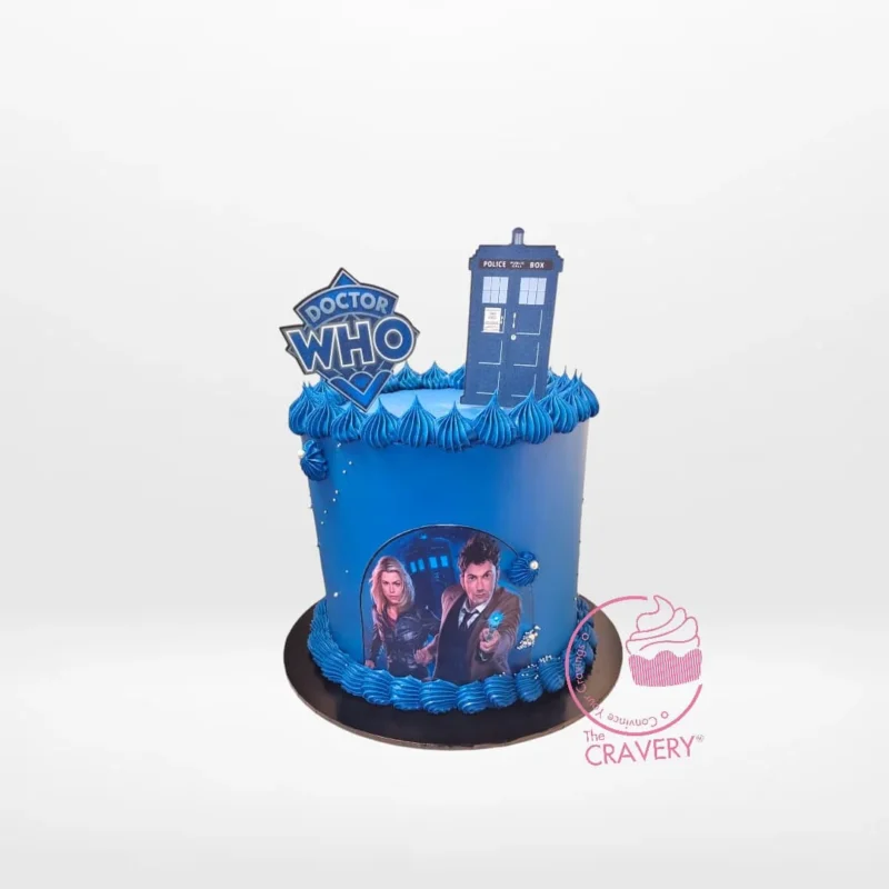Dr Who Cake – Doctor Who-themed cake for celebrations in Solihull. Dr Who Cake – A Doctor Who-themed cake featuring the TARDIS and Daleks, perfect for celebrations in Solihull.