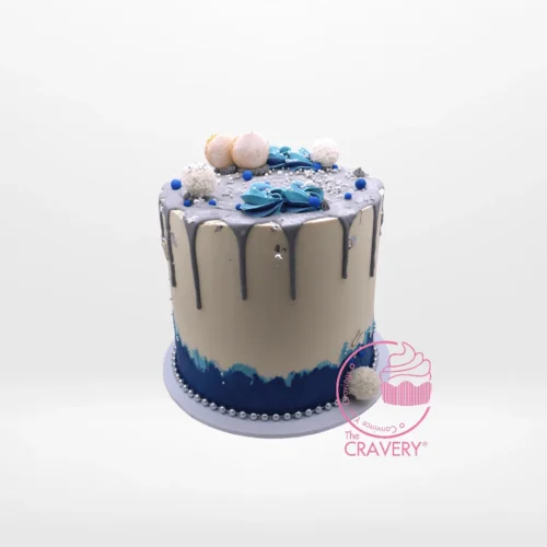 Drip Birthday Cake from Cravery's birthday cake delivery Birmingham collections – A delicious and indulgent cake to elevate your birthday celebration.