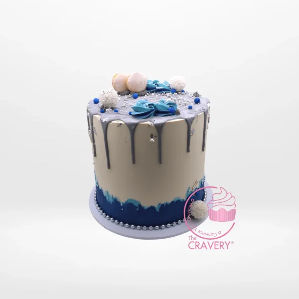 Drip Birthday Cake from Cravery's birthday cake delivery Birmingham collections – A delicious and indulgent cake to elevate your birthday celebration.