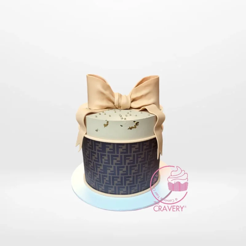 Fendi Cake – Luxury fashion-inspired cake for celebrations in Birmingham. Fendi Cake – A luxury cake adorned with Fendi-inspired details, perfect for upscale celebrations in Birmingham.
