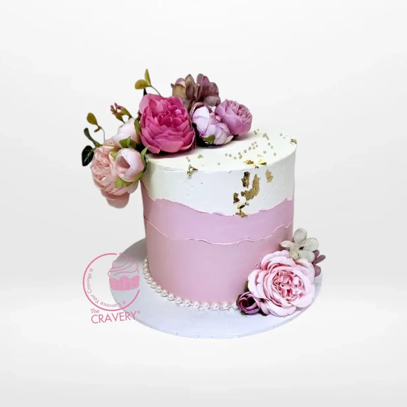 Floral Birthday Cake | Cake Birmingham Floral Birthday Cake from Cravery Cake Birmingham