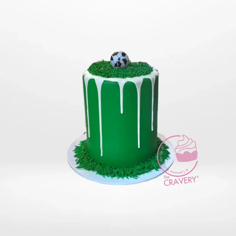 Football on a Cake by The Cravery, handcrafted sports-themed celebration cake by expert cake artists near Solihull.