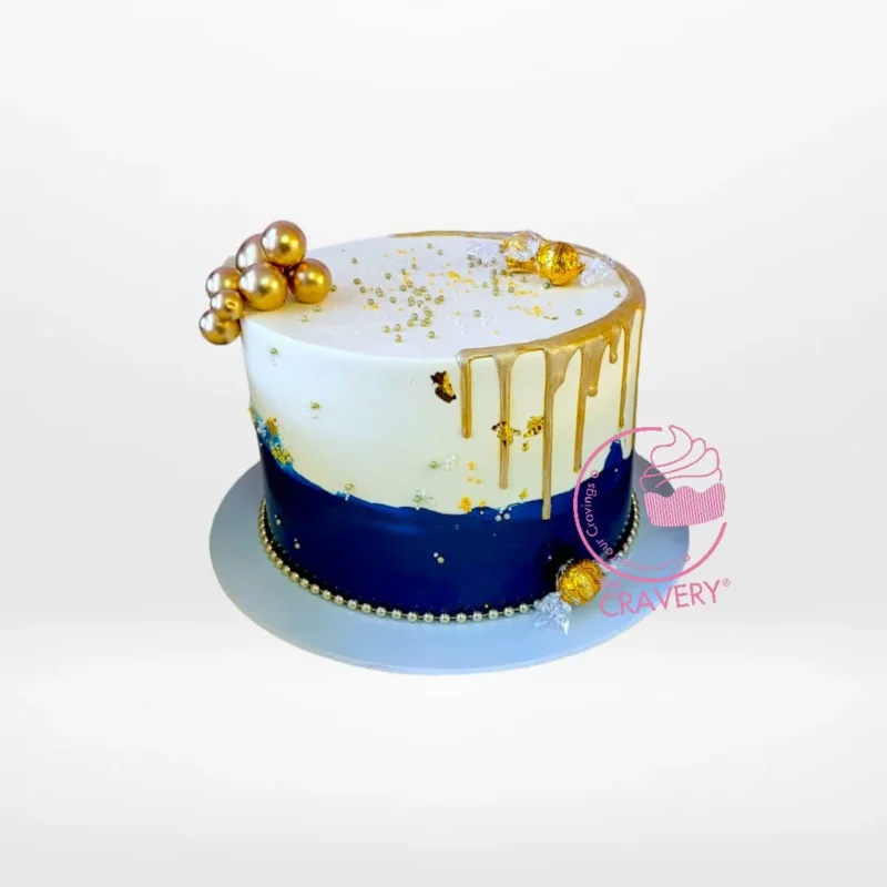 Gold Chocolate Drip Cake from cake shop birmingham city centre – A luxurious dessert for your special event.