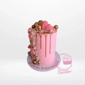 Elegant Happy Anniversary Cake with custom message, cake shop Walsall