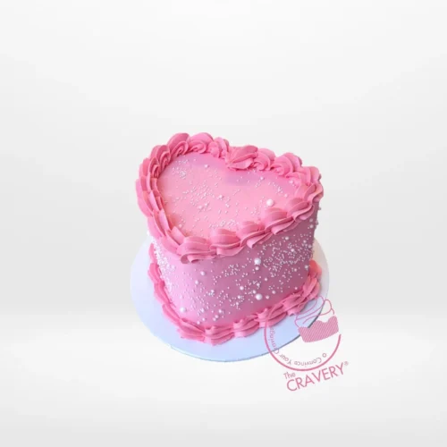 Heart Cake Cake from Cravery's cake shop Birmingham city centre – A symbol of love and indulgence.