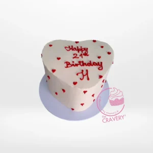 Heart Shaped Cake from Cravery's birthday cakes delivered Birmingham service – A sweet tribute to love.
