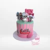 LOL Surprise Cake with vibrant edible prints handcrafted at The Cravery, cake shop Mere Green.
