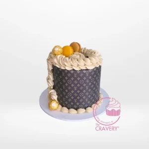 Order a LV Cake from Cravery cake Birmingham for a sophisticated and indulgent celebration. LV Cake from Cravery cake Birmingham – A luxurious and elegant birthday or celebration treat.