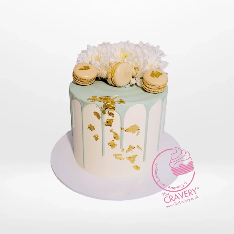 Mint Green Cake by The Cravery | Cake Birmingham Elegant Mint Green Cake handcrafted by The Cravery with soft pastel buttercream finish and floral decoration, cake Birmingham.