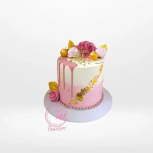 Ombre Pink Cake | Birthday Cake Delivery Birmingham, The Cravery Ombre Pink Cake with elegant layered pink hues, birthday cake delivery in Birmingham