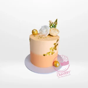 Peach Cake, The Cravery Cake Shop Birmingham City Centre Peach Cake by The Cravery, handcrafted buttercream floral cake from our cake shop in Birmingham City Centre.
