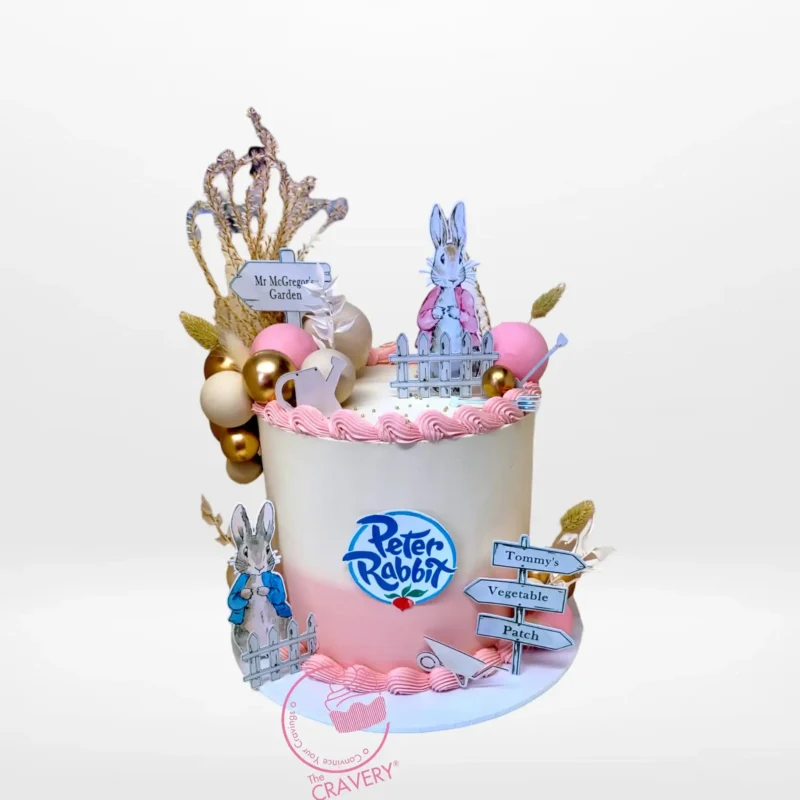 Peter Rabbit Cake - Cake Shop Birmingham | Birthday Cakes Peter Rabbit Cake – A whimsical 8-inch, 3-layer cake featuring non-edible decorations of Peter Rabbit for celebrations in Birmingham.