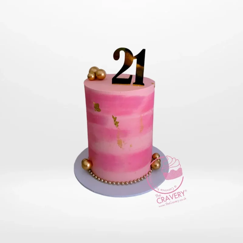 Birthday cake for women with sphere balls and bead strings