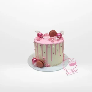 Pink Drip Birthday Cake with buttercream finish from Cake Shop Aston
