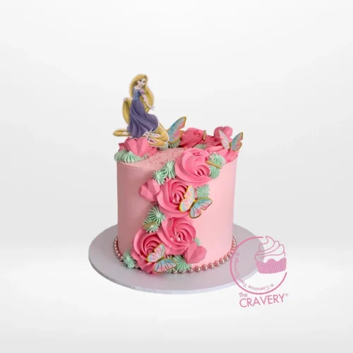 Rapunzel Cake from Cravery's cake shop Birmingham – A magical and delightful birthday treat.