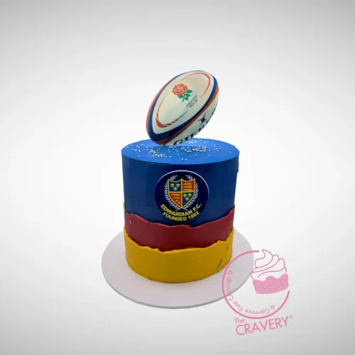 The Cravery's Rugby Football Cake – A bespoke rugby-themed creation from Cravery's cake shop Walsall.