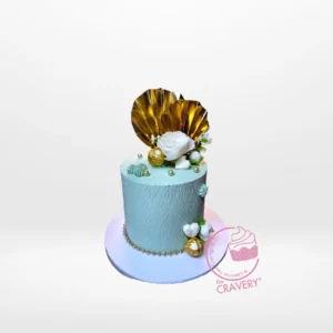 Sage Green and Gold Birthday Cake from Cravery’s birthday cakes Solihull