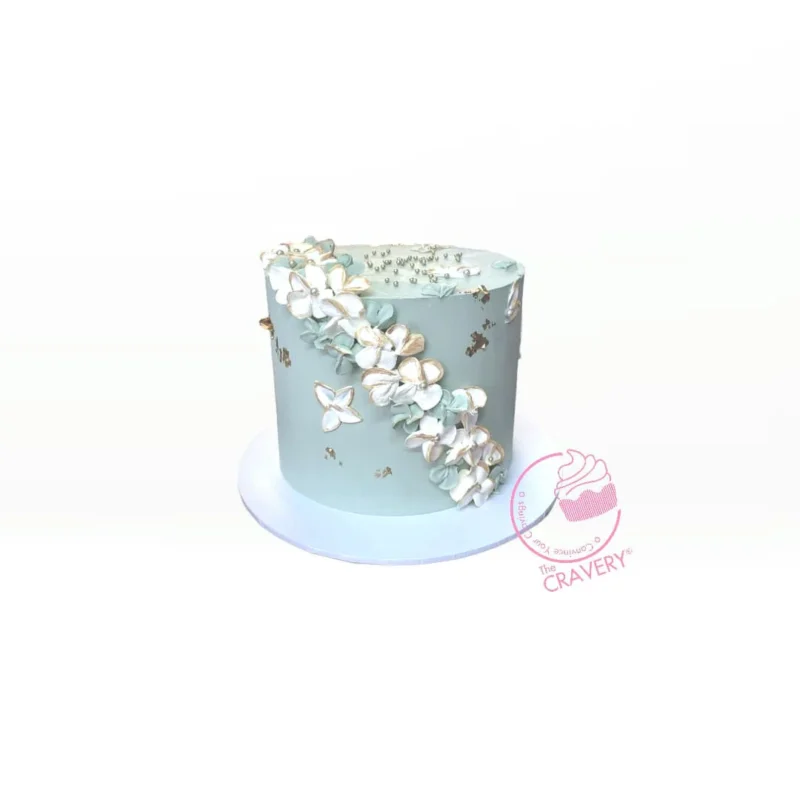 Sage Green Birthday Cake – Elegant birthday cake available from our cake shop Birmingham.