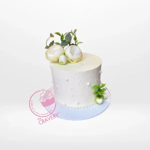 Vanilla Cake, The Cravery Cake Shop in Maypole Elegant Vanilla Cake by The Cravery – handcrafted buttercream celebration cake from our cake shop in Maypole.