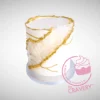 White and Gold Cake from Birmingham Birthday Cake Delivery