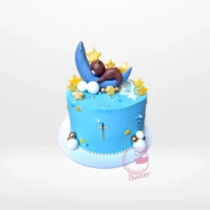Christening Cake – Spiritual and elegant cake for christenings in Birmingham. Christening Cake – An elegant cake with spiritual decorations, perfect for christenings in Birmingham.