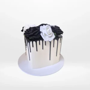 Heart Shape with Cake – A heart-shaped cake with buttercream frosting and fondant decorations, perfect for romantic celebrations in Birmingham.