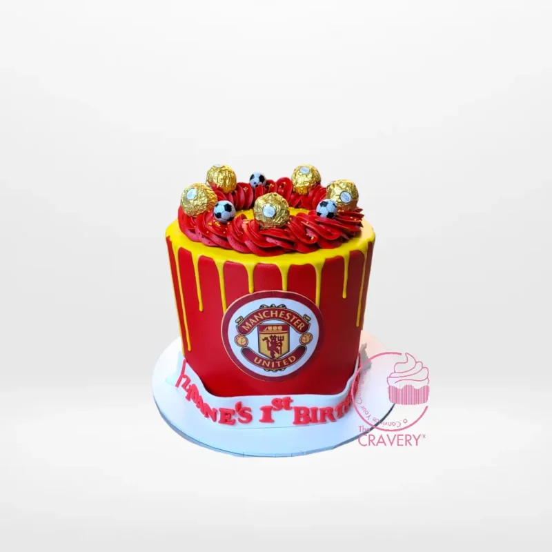 MUFC Birthday Cake – Football-inspired cake for Manchester United fans in Birmingham. MUFC Birthday Cake – A football-themed cake celebrating Manchester United, perfect for fans in Birmingham.
