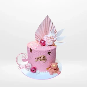Pink and Cake – Elegant cake for birthdays and special occasions in Birmingham. Pink and Cake – A beautifully designed cake adorned with pink hues and floral decorations, perfect for celebrations in Birmingham.