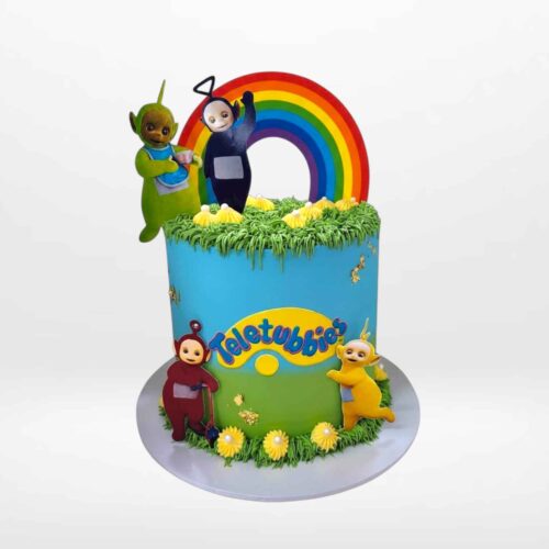 Teletubbies Cake – A vibrant cake with Teletubbies decor, perfect for Birmingham parties.