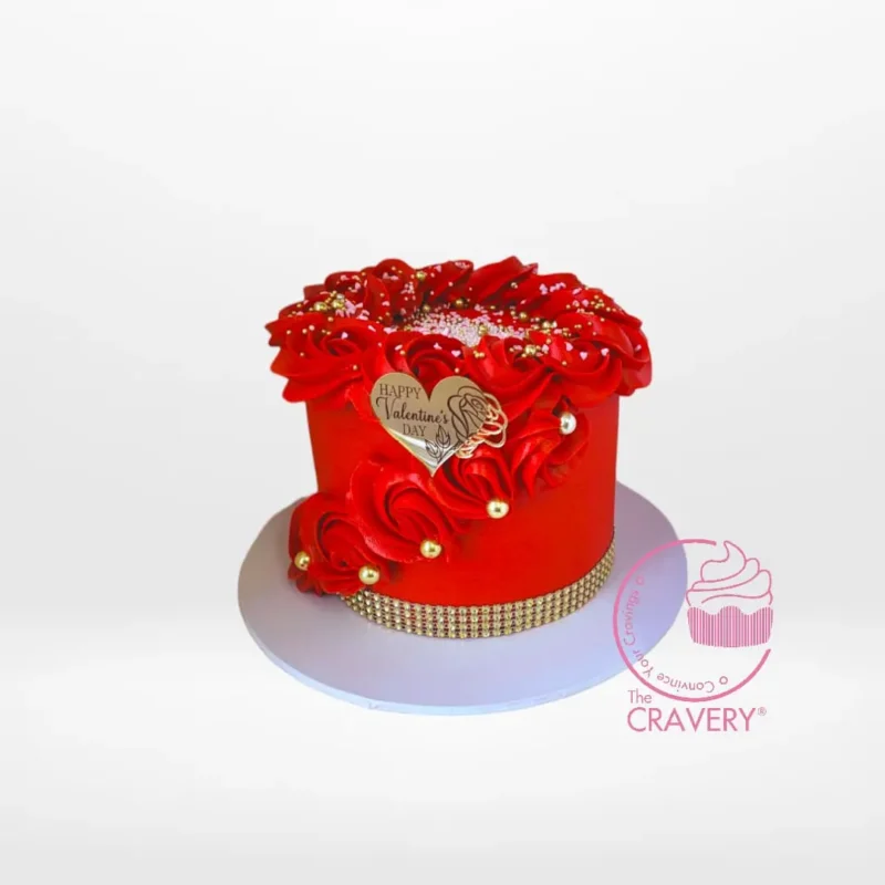 Valentine's Cake – Romantic cake for Valentine's Day in Birmingham. Valentine's Cake – A romantic cake with intricate designs, perfect for Valentine's Day celebrations in Birmingham.