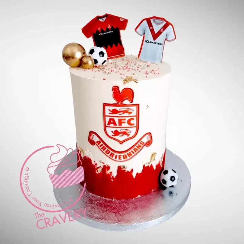 Airdrieonians Cake | Cake Makers in Sutton Coldfield Airdrieonians football-themed cake from The Cravery, Sutton Coldfield.