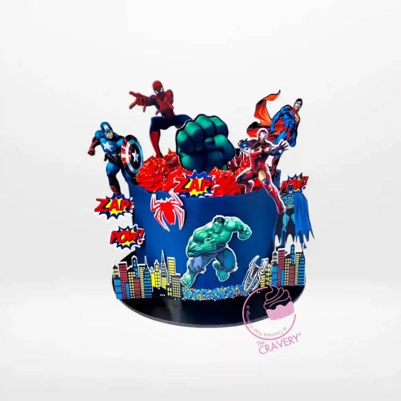Birthday Avengers Cake, Cravery’s cakes delivered Birmingham Avengers Birthday Cake from Cravery’s cakes delivered Birmingham