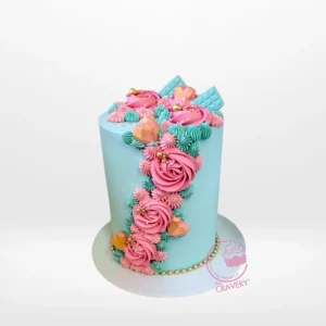 Blue and Pink Cake – Elegant and sweet cake for celebrations in Birmingham. Blue and Pink Cake – A beautifully crafted cake with soft blue and pink hues, ideal for celebrations in Birmingham.